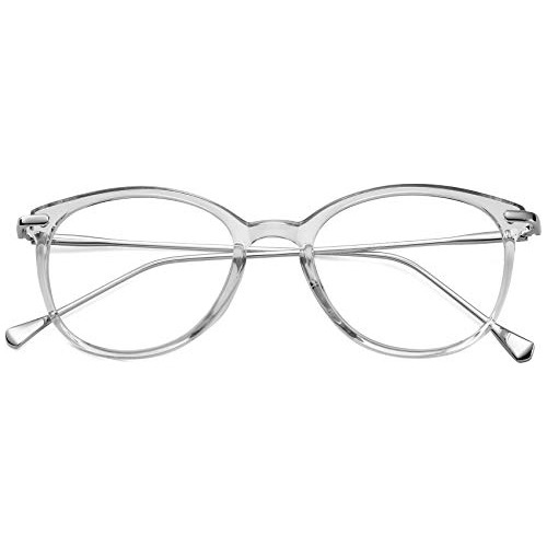 Montura - Hycredi Glasses Round Clear Lens Metal Frame Uv Pr