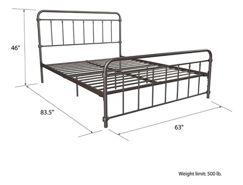 Base Para Cama Queen Size Dhp Winston Bronce