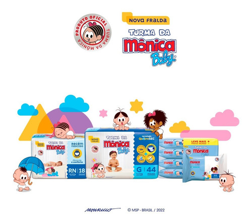 Imagem 7 de 7 de Fralda Turma Da Mônica Jumbo Xg 20un