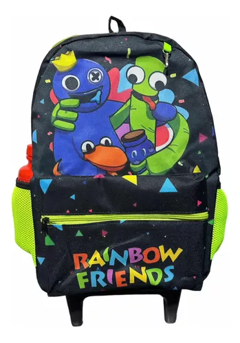 Kit Mochila Escolar Rainbow Friends Azul Bobao Jogo Roblox