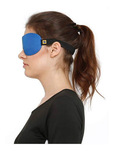 Antifaz Para Dormir Mascara Tapa Ojos De Espuma Viaje Avion Color Azul