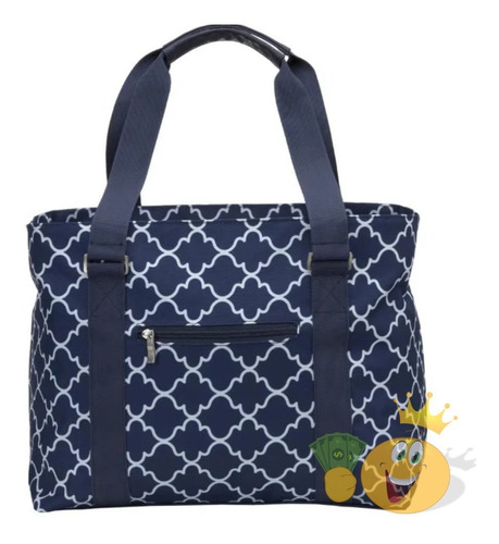 Bolso Maternal Con Cambiador Infanti Pañalera Bebé | Ero Color Lattice Blue Tote