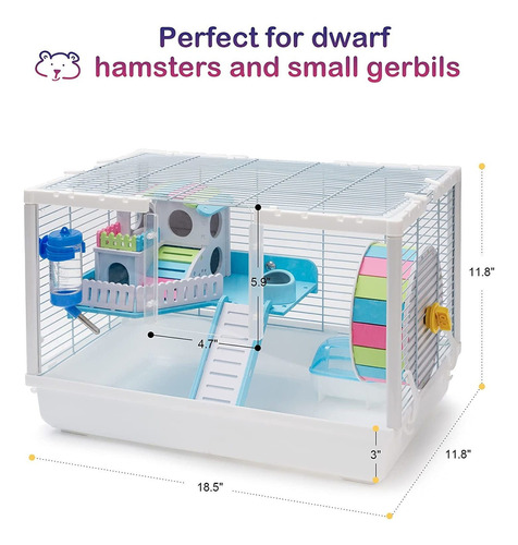 Robud Large Hamster Cage Gerbil Haven Habitat Small Animal C