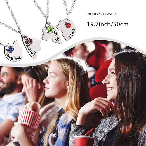 4 Unidades De Collares Con Colgante Best Friends Forever Fri
