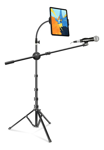 Elitehood Boom Mic Stand Con Soporte Para iPad, Soporte Para