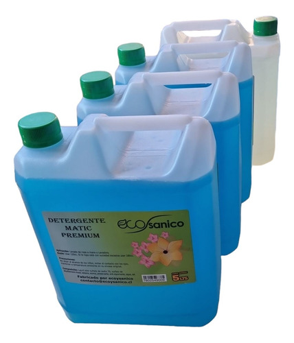 Detergentes Ropa Premium + Cloro Gel Alto Rendimiento 4x5 Lt