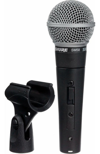 Microfono Dinamico Cardioide Vocal Shure Sm58s Color Negro