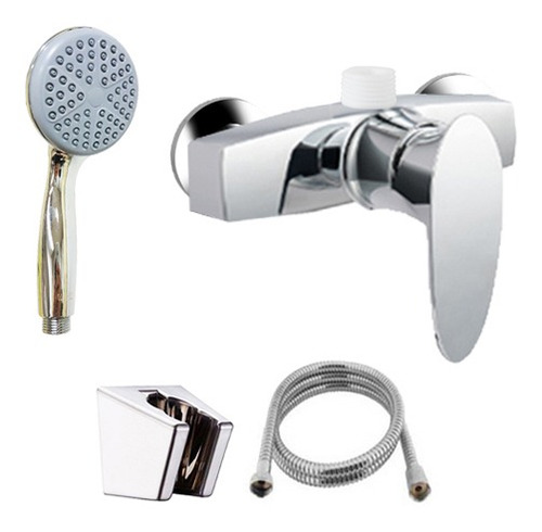 Ducha Monocomando Sin Transferencia Cromada Abs