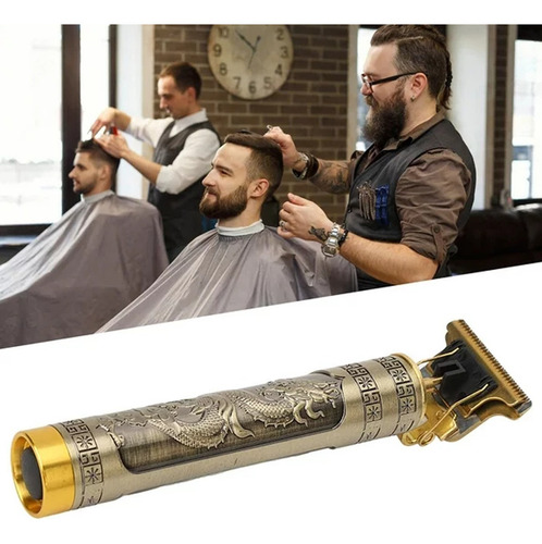 Maquina Para Cortar Cabello Rasuradora Perfiladora Cortadora Color Amarillo