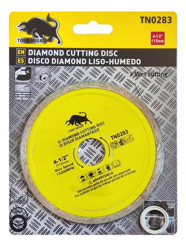 Disco Ceramico Corte Diamantado 115mm 4 1/2 Continuo Turbo