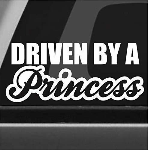 Driven By A Princess Bumper Sticker Vinyl Decal Woman Lady D