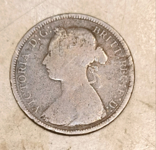 Antigua Moneda Bronce Half Penny 1887