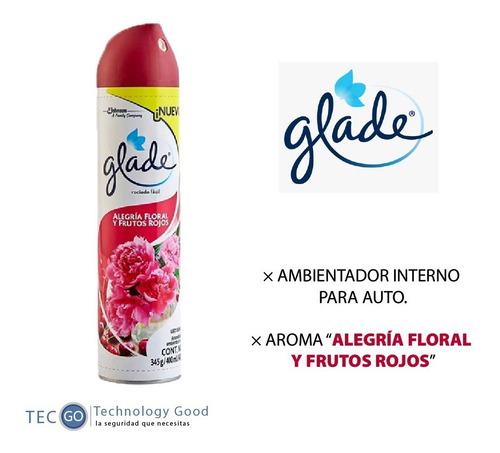 Imagen 3 de 4 de Ambientador Spray Floral Frutos Rojos 400 Ml Glade