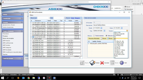 Imagen 6 de 8 de Software Cronos Asis Lite Reloj Control Horario Asistencia