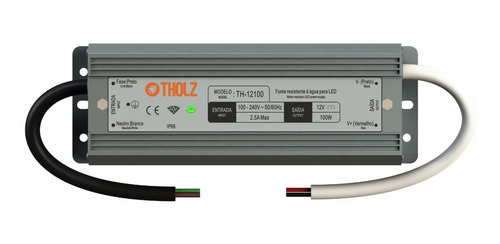 Imagem 2 de 3 de Fonte Selada Tholz - Fcx1256n-100~240vca - 12vcc/100w