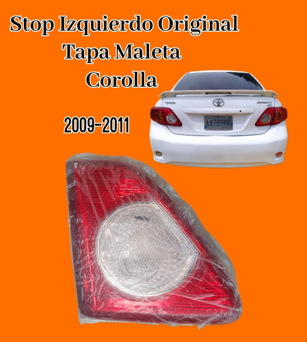Stop Izquierdo Original Tapa Maleta Corolla 2009 2010 2011