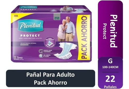 Pañales Adulto Desechables Plenitud Protect 110 Uni Talla G