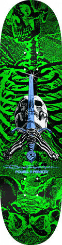 Powell Peralta Tabla De Skate Verde Skull And Sword - 8.0 X.