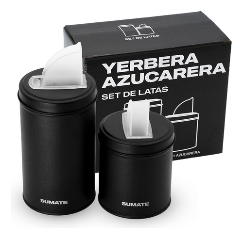 Set Matero Termo 1 L Acero Inox Mate Sumate Latas Y Canasta