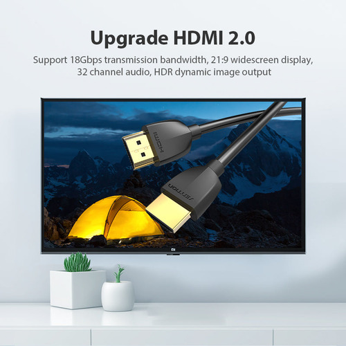 Cable Hdmi 2.0 4k Portatil Vention/ Hdmi Macho - Hdmi Macho
