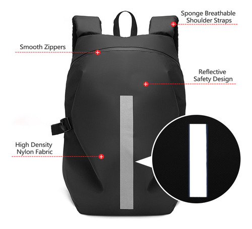 Mochila De Hombre De Material Resistente Al Desgaste, Bolsa
