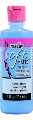 Tulip Soft Paint 20407 Sfp, 4 Onzas, Azul Real Mate, 4 Onzas