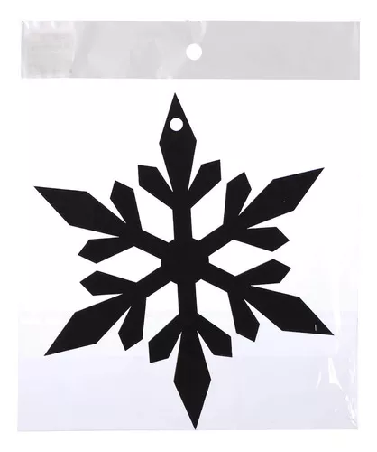 Copo Nieve Mdf Negro Colgante Esfera Navidad 20cm Mylin 3pz Color