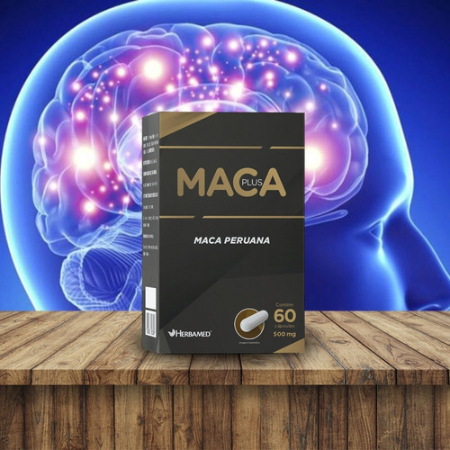 Maca peruana Plus Herbamed 500 mg con 60 cápsulas sin sabor y sin sabor