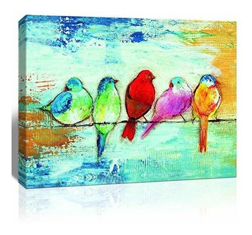 Loomarte Bird Pictures Decoración De Pared Five Singin...