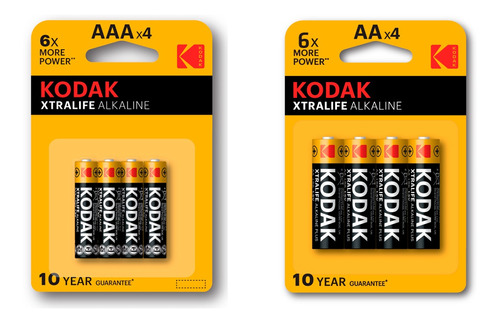 Pilas Alcalinas Kodak Aa O Aaa X 4 Super Oferta!! Oy