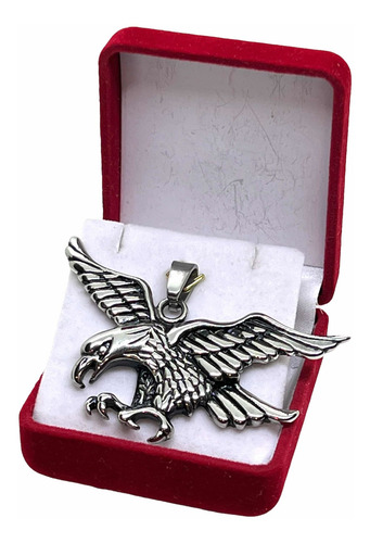 Imagen 2 de 5 de Collar Con Medalla Águila En Acero .