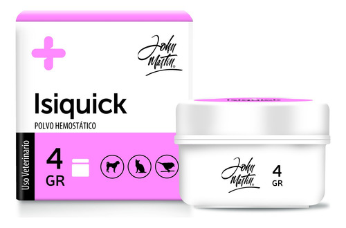 Polvo Cauterizador De Uñas Para Mascota Isiquick Hemostático