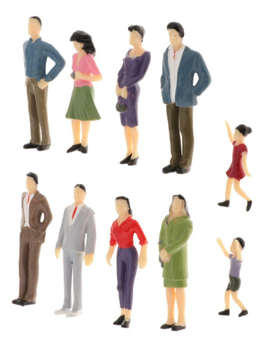 14pcs Figuras Em Miniatura Modelo, G Os Passageiros Sentados