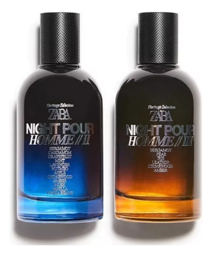 Perfume Zara Set Night Pour Homme 2 Y 3 100ml Nuevos 2x100ml