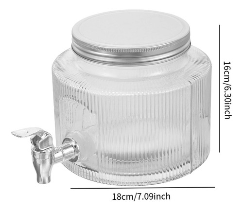 Dispensador De Bebidas De Vidrio Jarra De Agua Fría Para