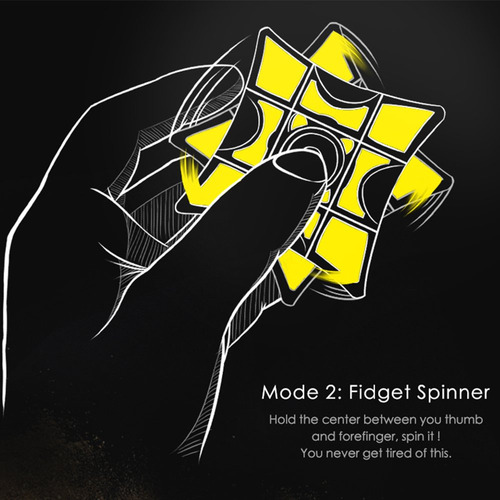 Cubo Disquete Rompecabezas Fidget Spinner Anti-ansiedad