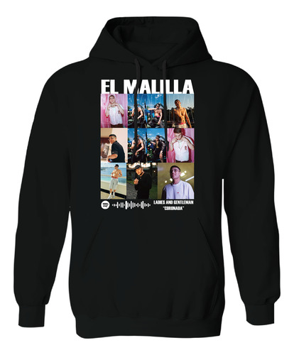 Sudadera Negra Con Gorro El Malilla Cantante
