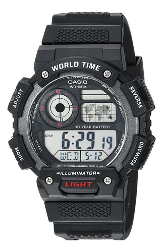 Reloj Original Casio® World Time 100 Mts Water Resist Nuevo