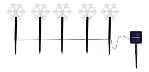Lámpara Solar Con Forma De Copo De Nieve Para Árbol De Navid