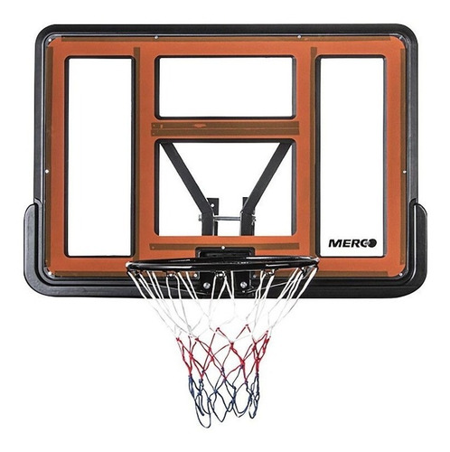 Imagen 1 de 6 de Tablero Basket Merco 44 (110cmx75cm) + Aro + Red Nba Pro