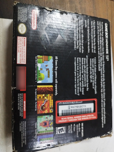 Game Boy Advance Sp Nintendo Onix Black Caixa Ags 001 Gba Preto (Usado)