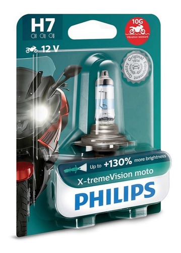 Ampolleta H7 Moto Philips X-tremevision +130 12v 55w 10g