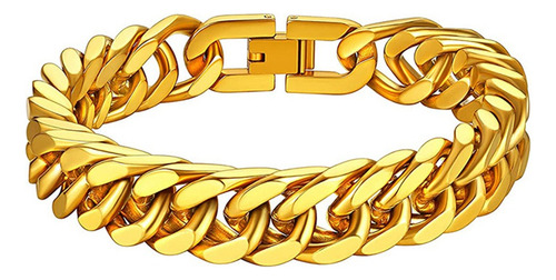 Pulsera Cubana Cadena De Hiphop Acero Inoxidable Para Hombre
