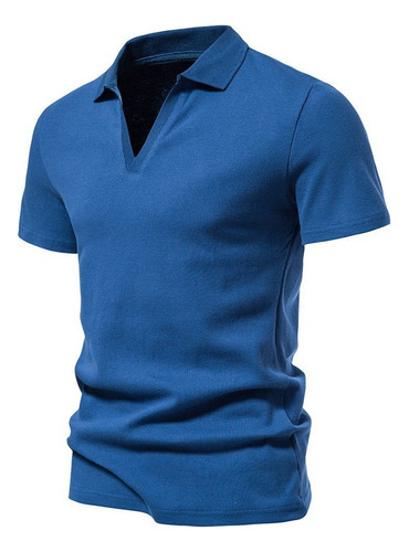 Playera De Manga Corta Lisa De Verano Para Hombre