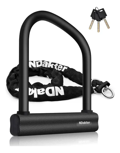Candado En U Ndakter Antirrobo De 18mm C/ Cadena 120cm X 6mm