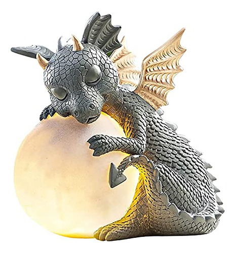Estatua Al Aire Libre De Dinosaurio, Resina, Luz Led.