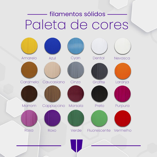Filamento Pla 1.75mm Premium - Alto Teor De Pureza 1kg Cores Cor Preto