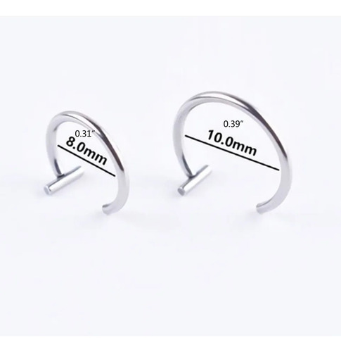 Juego De Piercings Falsos (gd-8) Para Orejas, Labios Y Nariz