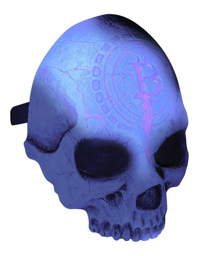 Máscara Cráneo Neón Crypto Halloween Urban Mask Bitcoin Color Blanco Urban Masks