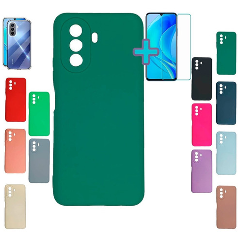 Funda Protector Para Huawei Nova Y70 Carcasa Mas Vidrio